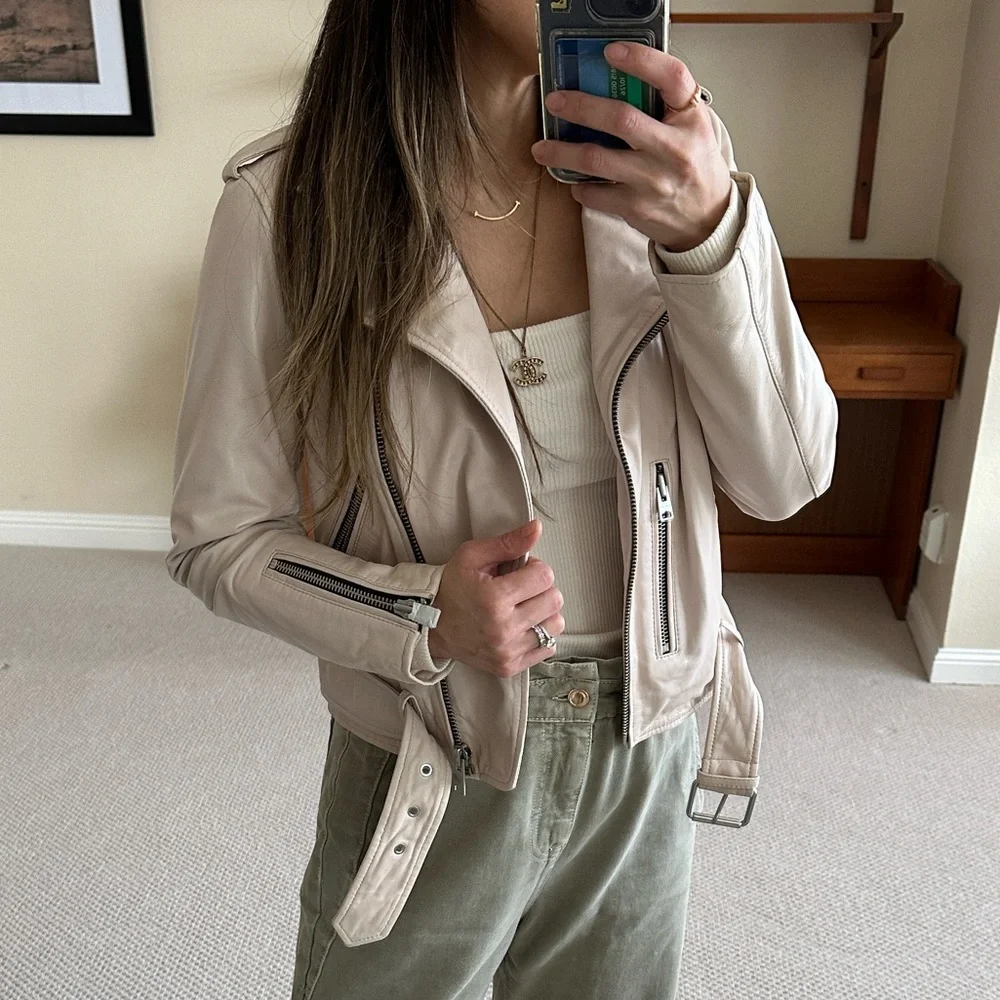 New! ALL SAINTS Leather Jacket - Picture 2 of 8